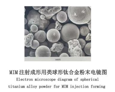 Titanium MIM special powder for injection molding